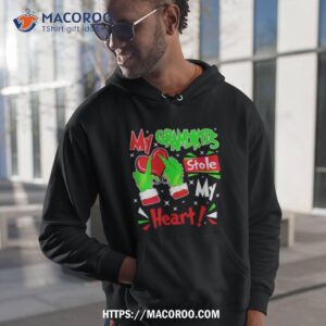 my grandkids stole my heart grinch hand shirt hoodie 1