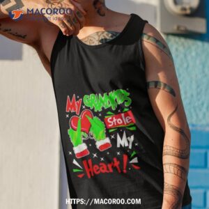 my grandkids stole my heart grinch hand shirt tank top 1