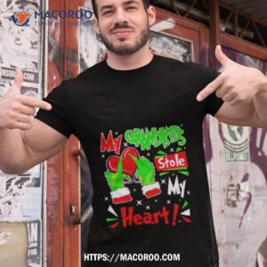 my grandkids stole my heart grinch hand shirt tshirt 1