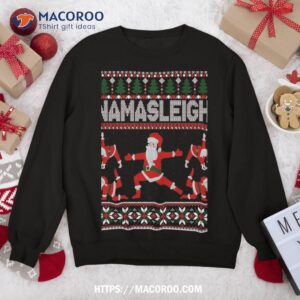 Namasleigh Ugly Christmas Sweater Meme Santa Claus Yoga Sweatshirt
