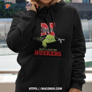 Ncaa Grinch Zipper I Hate People But I Love My Nebraska Cornhuskers T Shirt