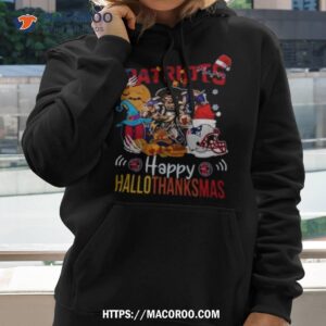 Ncaa New England Patriots Mascot Happy Hallothanksmas Shirt