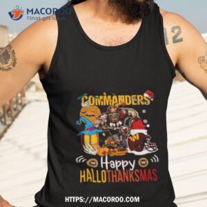 ncaa washington commanders mascot happy hallothanksmas shirt tank top 3