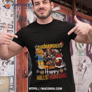 Ncaa Washington Commanders Mascot Happy Hallothanksmas Shirt