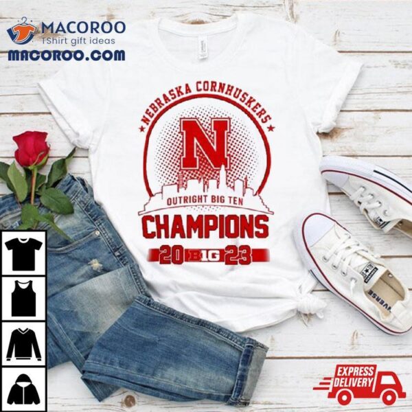 Nebraska Cornhuskers 2023 Outright Big Ten Champions Skyline Shirt