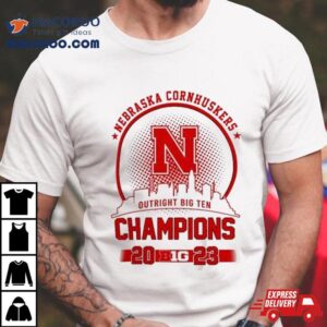 Nebraska Cornhuskers Outright Big Ten Champions Skyline Tshirt