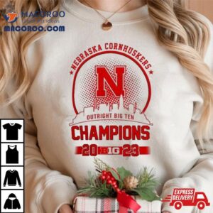 Nebraska Cornhuskers Outright Big Ten Champions Skyline Tshirt