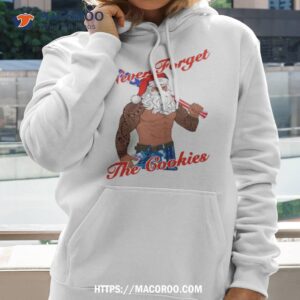 Never Forget The Cookies Santa Christmas Shirt