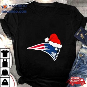 New England Patriots Logo Santa Hat Christmas Tshirt