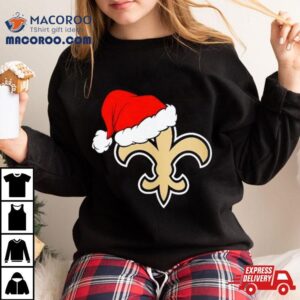 New Orleans Saints Logo Santa Hat Christmas 2023 Shirt