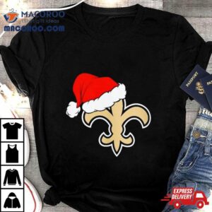 New Orleans Saints Logo Santa Hat Christmas 2023 Shirt