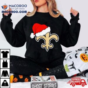 New Orleans Saints Logo Santa Hat Christmas Tshirt