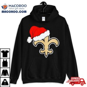 New Orleans Saints Logo Santa Hat Christmas Tshirt
