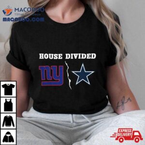 New York Giants Vs Dallas Cowboys House Divided Logo Tshirt