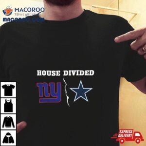 New York Giants Vs Dallas Cowboys House Divided Logo Tshirt