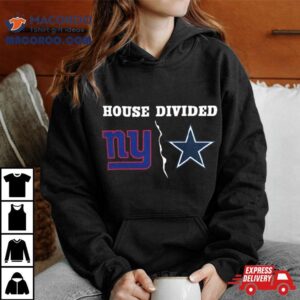 New York Giants Vs Dallas Cowboys House Divided Logo Tshirt