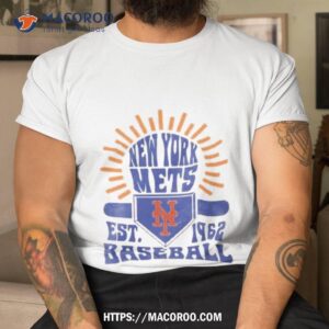 New York Mets Sun Burst Est 1962 Baseball T Shirt