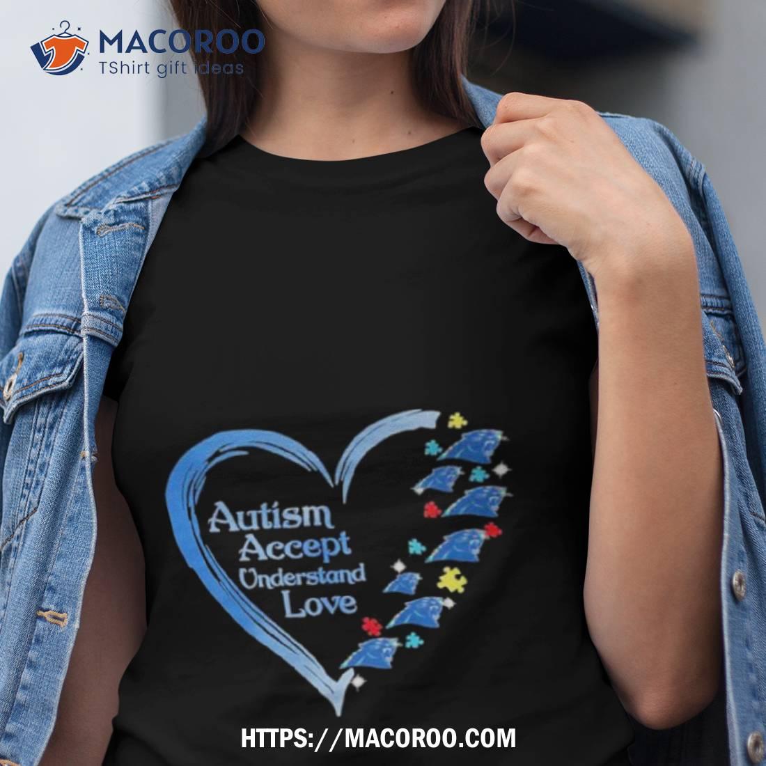 Nfl Carolina Panthers Autism Accept Understand Heart Love Shirt Nfl Carolina Panthers Autism Accept Understand Heart Love Shirt