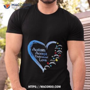 nfl los angeles chargers autism accept understand heart love shirt tshirt