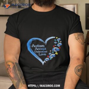 nfl los angeles rams autism accept understand heart love shirt tshirt