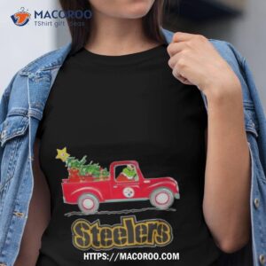 Nfl Pittsburgh Steelers Santa Grinch Driving Truck Christmas 2023 Tshirt