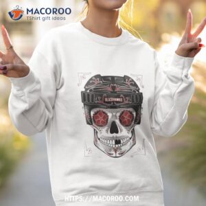 Nhl Chicago Blackhawks Skull Dia De Los Muertos Hockey Logo Sweatshirt 2