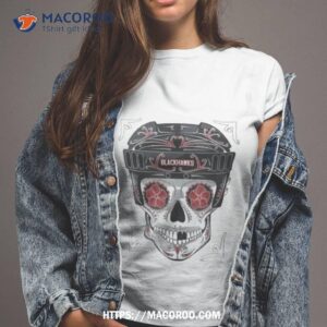 Nhl Chicago Blackhawks Skull Dia De Los Muertos Hockey Logo T Shirt