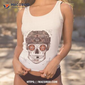 Nhl Edmonton Oilers Skull Dia De Los Muertos Hockey Logo T Shirt