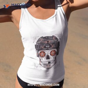 Nhl Edmonton Oilers Skull Dia De Los Muertos Hockey Logo T Shirt