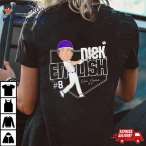 Nick English Kansas State Wildcats Catcher Signature Tshirt