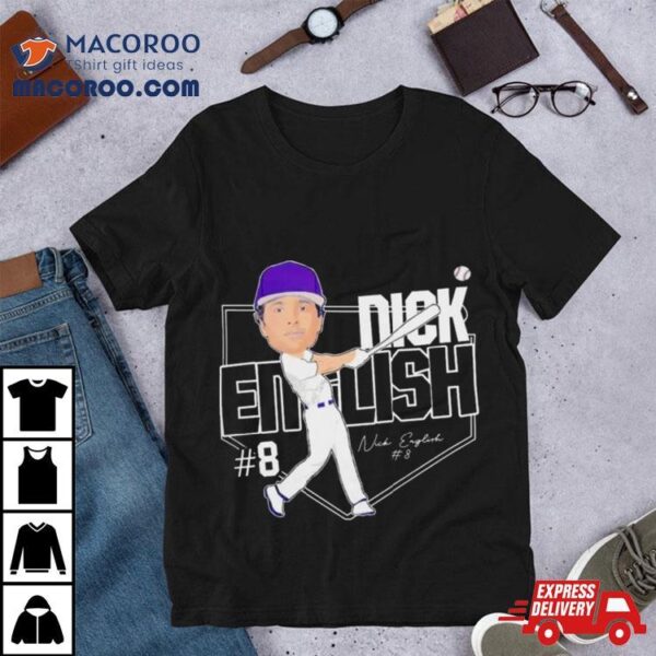 Nick English 2023 Kansas State Wildcats Catcher Signature T Shirt