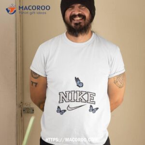 Nike Logo X Blue Butterflies Shirt