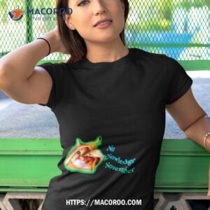 No Knowledge November Cat Banana Meme Tshirt 1