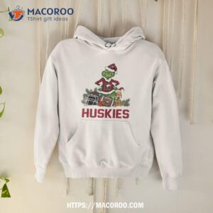 Northern Illinois Huskies Santa Grinch And Dog Merry Christmas T Shirt