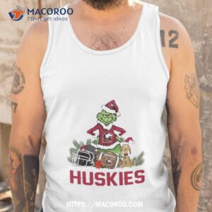 Northern Illinois Huskies Santa Grinch And Dog Merry Christmas Tank Top