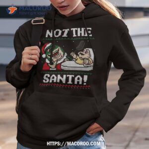 not the santa christmas shirt hoodie 3
