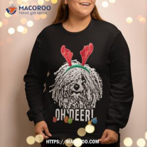 oh deer funny komondor xmas sweatshirt sweatshirt 2