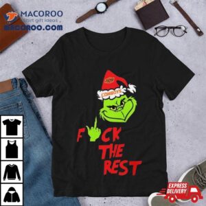 Oklahoma State Cowboys Santa Grinch Hat Fuck The Rest Christmas Shirt