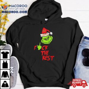 Oklahoma State Cowboys Santa Grinch Hat Fuck The Rest Christmas Tshirt