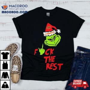 Oklahoma State Cowboys Santa Grinch Hat Fuck The Rest Christmas Tshirt