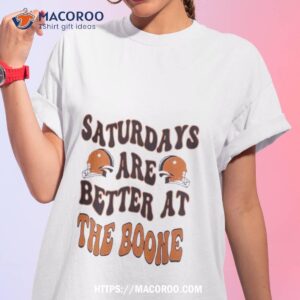 Oklahoma State Football Saturdays Are Better At The Boone 2023 Helmet T Shirt