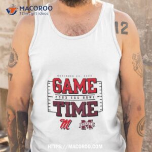 Ole Miss Rebels Vs Mississippi State Bulldogs Game Time 2023 Egg Bowl Matchup Tank Top