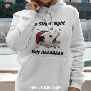 Opossum Santa Christmas Light No Silent Mood Only Aaaa Hoodie 2