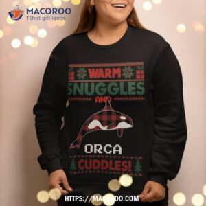 orca whale christmas pajama shirt ugly sweater sweatshirt sweatshirt 2