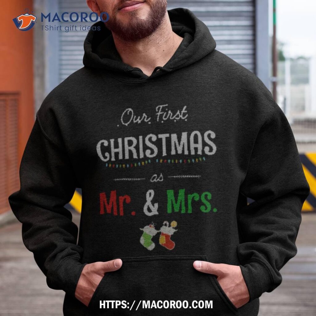 Custom Our First Christmas As Mr & Mrs Sweatshirt, Custom Couples Christmas Sweatshirts 2D0437