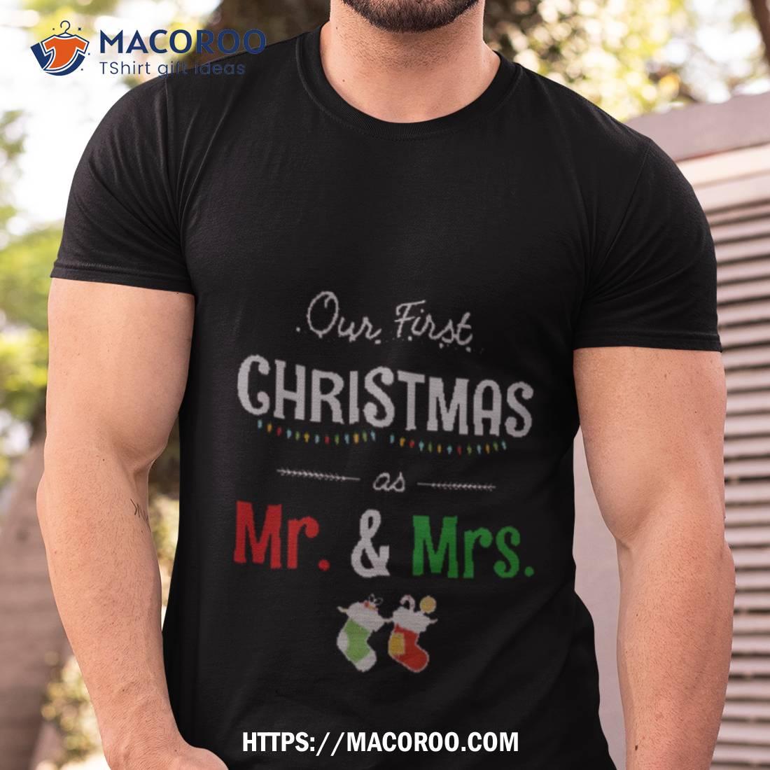 Our First Christmas As Mr And Mrs Knitted Couples Shirt Our First Christmas As Mr And Mrs Knitted Couples Shirt