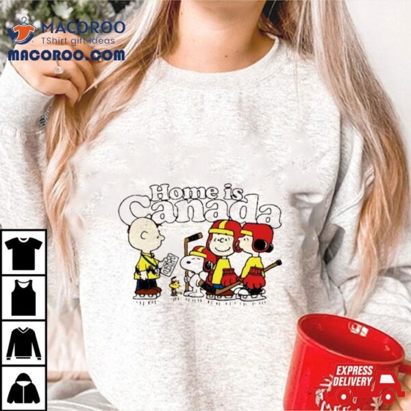 Peanuts Hockey Home Is Canada Shirt