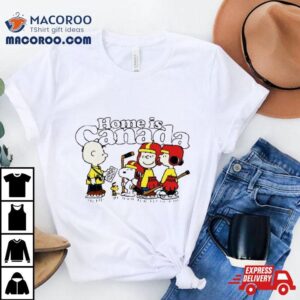 Peanuts Hockey Home Is Canada Tshirt