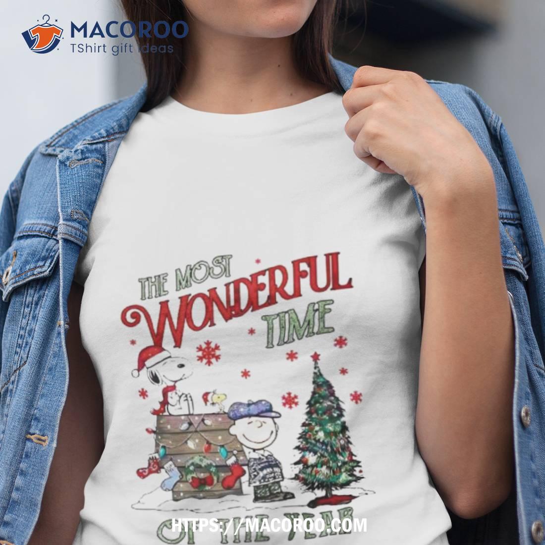 Peanuts Snoopy The Most Wonderful Time Of The Year Merry Christmas T Shirt Peanuts Snoopy The Most Wonderful Time Of The Year Merry Christmas T Shirt