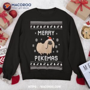 Pekingese Dog Lover Christmas Ugly Xmas Sweater Peke Gift Sweatshirt